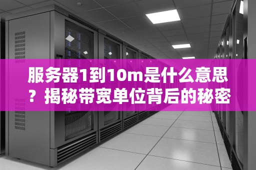 服务器1到10m是什么意思？揭秘带宽单位背后的秘密，选错哭晕在机房！
