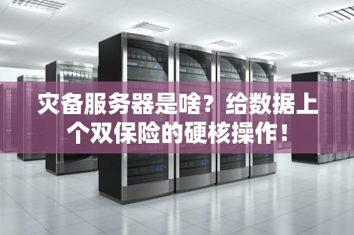 灾备服务器是啥？给数据上个双保险的硬核操作！