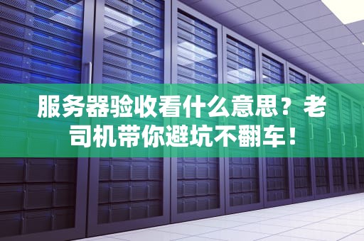 服务器验收看什么意思？老司机带你避坑不翻车！