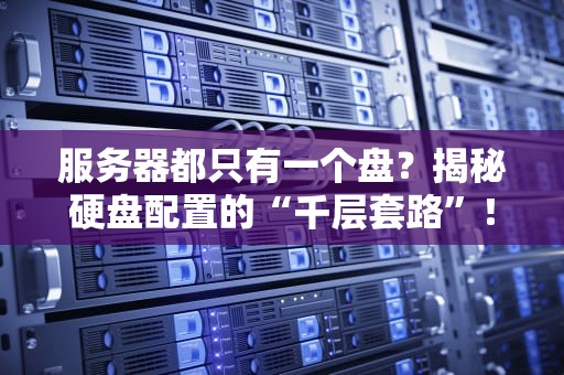 服务器都只有一个盘？揭秘硬盘配置的“千层套路”！