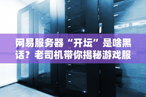 网易服务器“开坛”是啥黑话？老司机带你揭秘游戏服务器的那些骚操作！