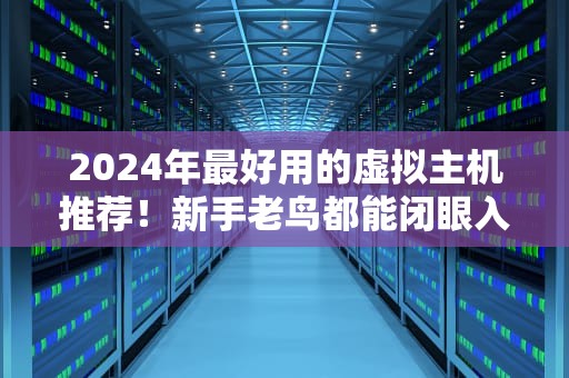2024年最好用的虚拟主机推荐！新手老鸟都能闭眼入的5款神机