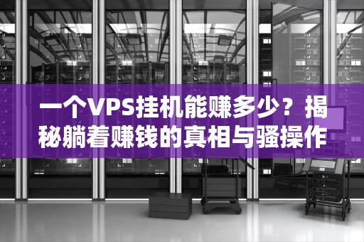 一个VPS挂机能赚多少？揭秘躺着赚钱的真相与骚操作