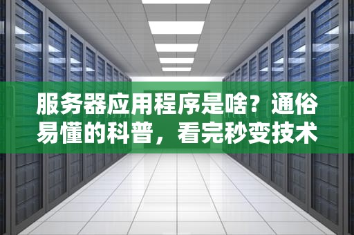 服务器应用程序是啥？通俗易懂的科普，看完秒变技术大佬！