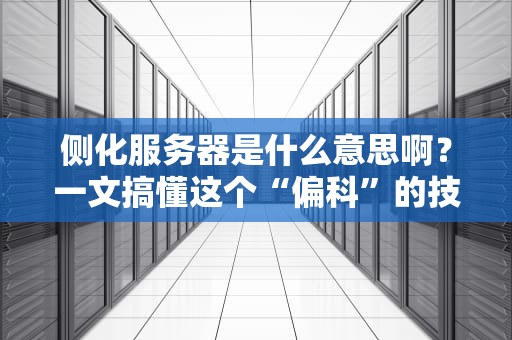侧化服务器是什么意思啊？一文搞懂这个“偏科”的技术冷知识！