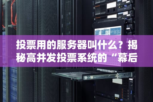 投票用的服务器叫什么？揭秘高并发投票系统的“幕后英雄”