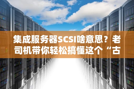 集成服务器SCSI啥意思？老司机带你轻松搞懂这个“古董”技术！
