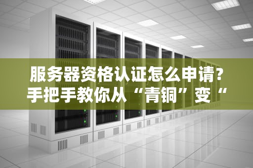 服务器资格认证怎么申请？手把手教你从“青铜”变“王者”！