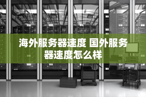 海外服务器速度 国外服务器速度怎么样