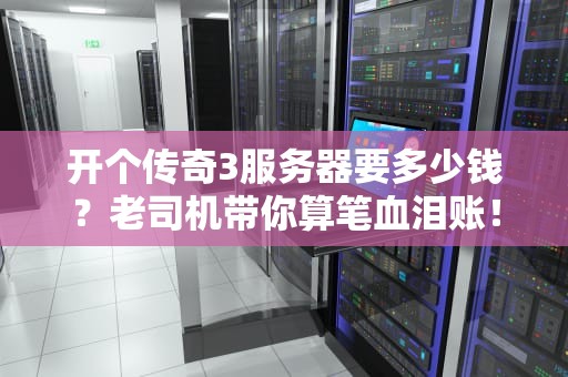 开个传奇3服务器要多少钱？老司机带你算笔血泪账！