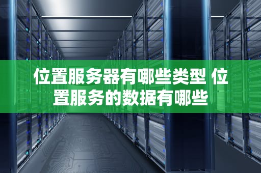 位置服务器有哪些类型 位置服务的数据有哪些