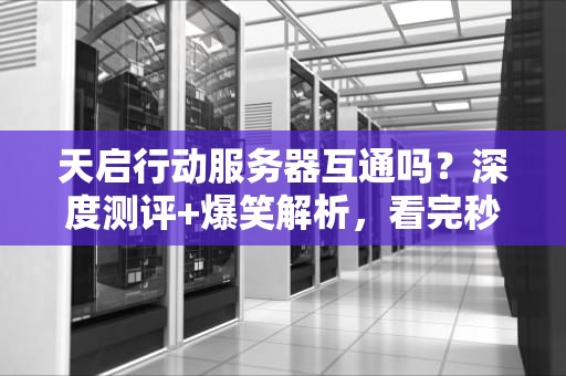 天启行动服务器互通吗？深度测评+爆笑解析，看完秒懂！