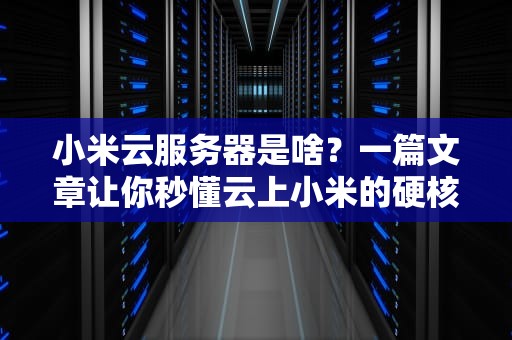 小米云服务器是啥？一篇文章让你秒懂云上小米的硬核实力！
