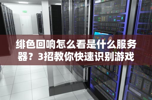 绯色回响怎么看是什么服务器？3招教你快速识别游戏服务器类型！
