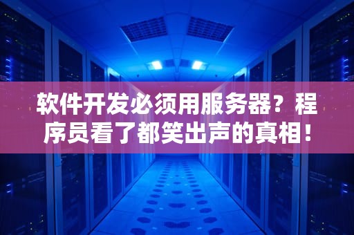 软件开发必须用服务器？程序员看了都笑出声的真相！