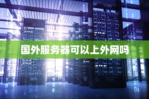 国外服务器可以上外网吗