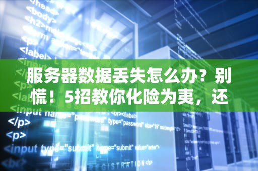 服务器数据丢失怎么办？别慌！5招教你化险为夷，还能顺带吃个瓜