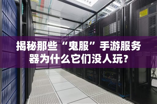 揭秘那些“鬼服”手游服务器为什么它们没人玩？