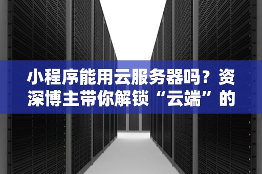 小程序能用云服务器吗？资深博主带你解锁“云端”的正确姿势！