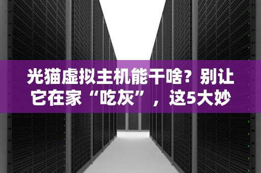 光猫虚拟主机能干啥？别让它在家“吃灰”，这5大妙用让你直呼真香！
