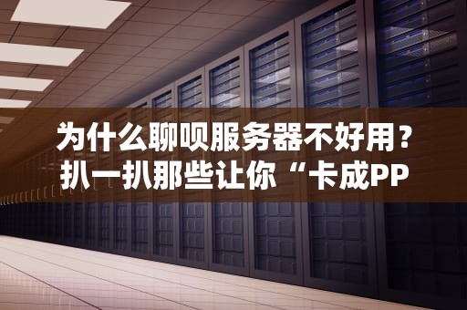 为什么聊呗服务器不好用？扒一扒那些让你“卡成PPT”的真相！