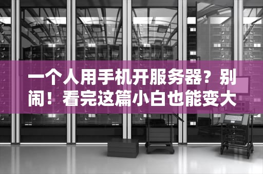 一个人用手机开服务器？别闹！看完这篇小白也能变大神