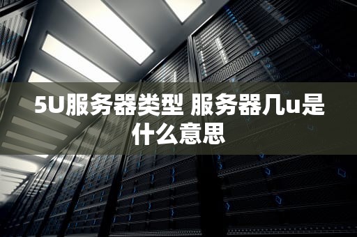 5U服务器类型 服务器几u是什么意思