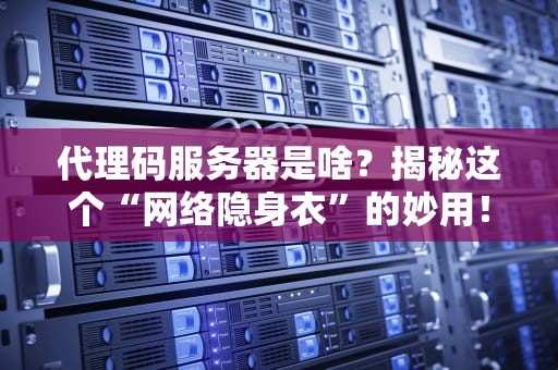 代理码服务器是啥？揭秘这个“网络隐身衣”的妙用！