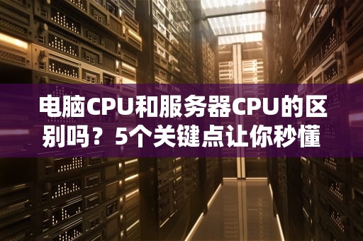 电脑CPU和服务器CPU的区别吗？5个关键点让你秒懂“大脑”差异！