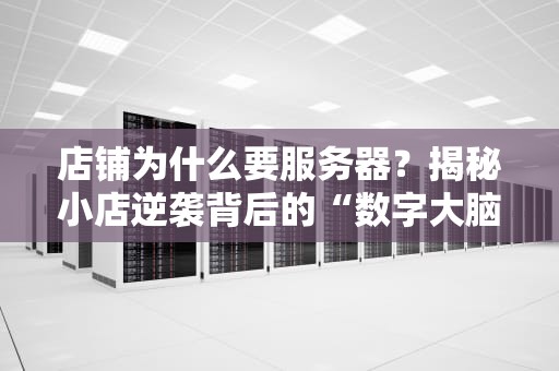 店铺为什么要服务器？揭秘小店逆袭背后的“数字大脑”！