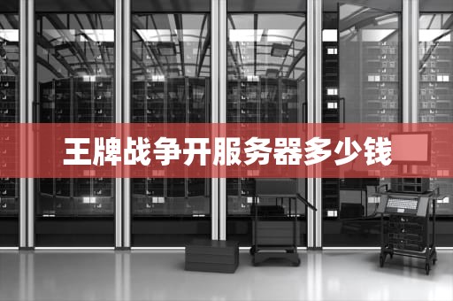 王牌战争开服务器多少钱