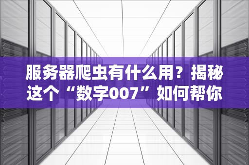 服务器爬虫有什么用？揭秘这个“数字007”如何帮你偷懒赚钱！