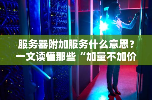 服务器附加服务什么意思？一文读懂那些“加量不加价”的隐藏福利！
