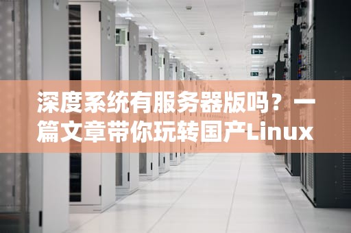 深度系统有服务器版吗？一篇文章带你玩转国产Linux服务器系统！