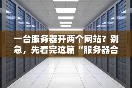 一台服务器开两个网站？别急，先看完这篇“服务器合租避坑指南”！