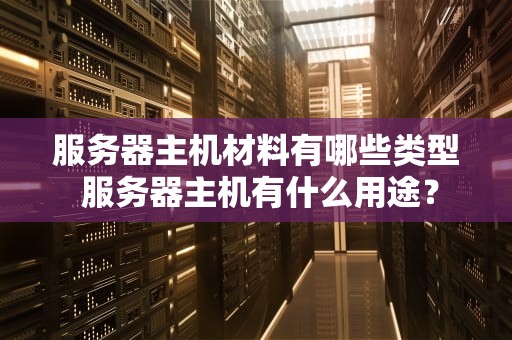 服务器主机材料有哪些类型 服务器主机有什么用途？