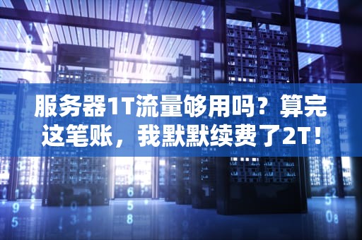 服务器1T流量够用吗？算完这笔账，我默默续费了2T！