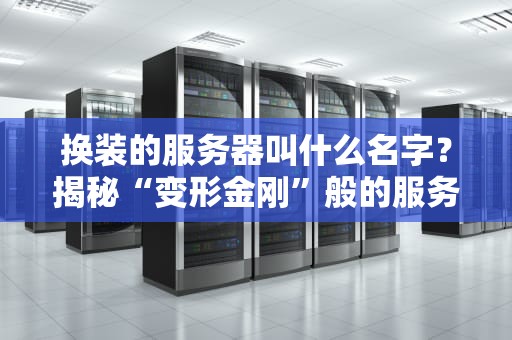 换装的服务器叫什么名字？揭秘“变形金刚”般的服务器改装术！