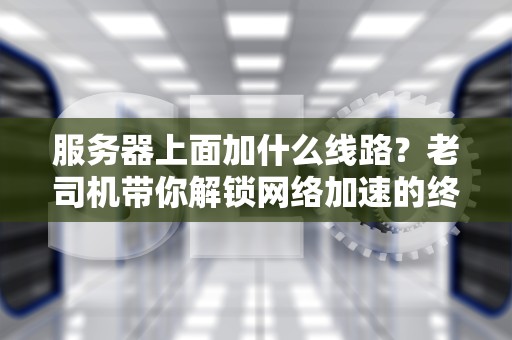 服务器上面加什么线路？老司机带你解锁网络加速的终极奥义！