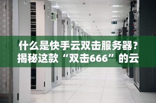 什么是快手云双击服务器？揭秘这款“双击666”的云服务神器！