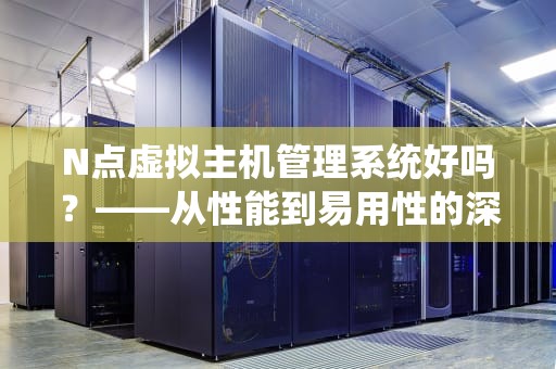 N点虚拟主机管理系统好吗？——从性能到易用性的深度测评