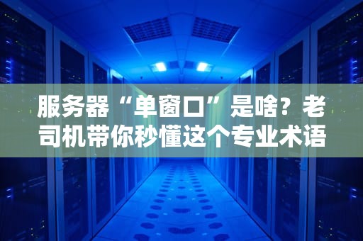 服务器“单窗口”是啥？老司机带你秒懂这个专业术语！