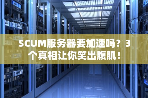 SCUM服务器要加速吗？3个真相让你笑出腹肌！