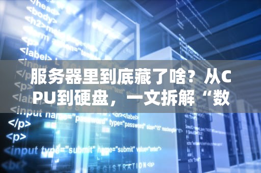 服务器里到底藏了啥？从CPU到硬盘，一文拆解“数字大厨”的十八般武艺！