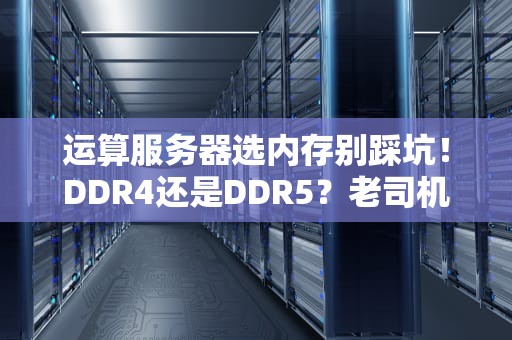 运算服务器选内存别踩坑！DDR4还是DDR5？老司机用“吃鸡”给你讲明白