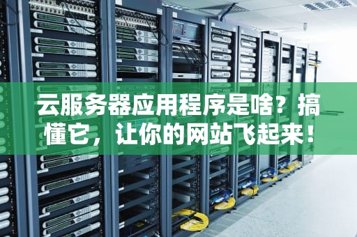 云服务器应用程序是啥？搞懂它，让你的网站飞起来！