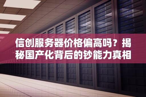 信创服务器价格偏高吗？揭秘国产化背后的钞能力真相！