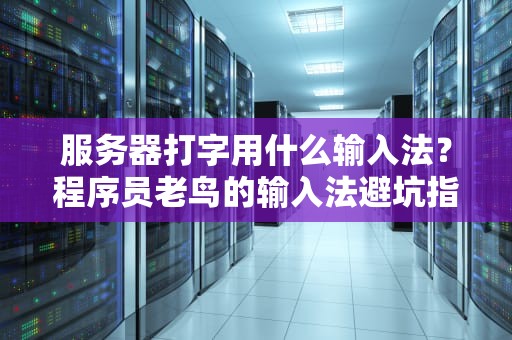 服务器打字用什么输入法？程序员老鸟的输入法避坑指南！