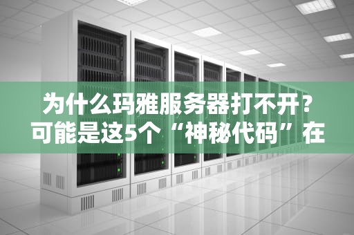 为什么玛雅服务器打不开？可能是这5个“神秘代码”在捣鬼！