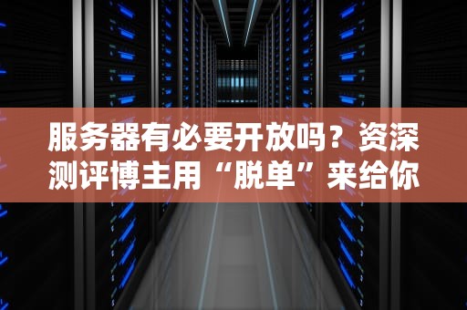 服务器有必要开放吗？资深测评博主用“脱单”来给你讲明白！